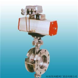 Pneumatic double eccentric metal sealing butterfly valve